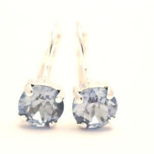Blue Shade 8mm Swarovski Crystal Earrings